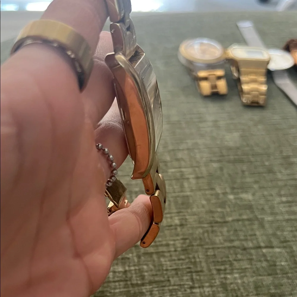 Michael Kors Gold Square Face Watch - Picture 4 of 5